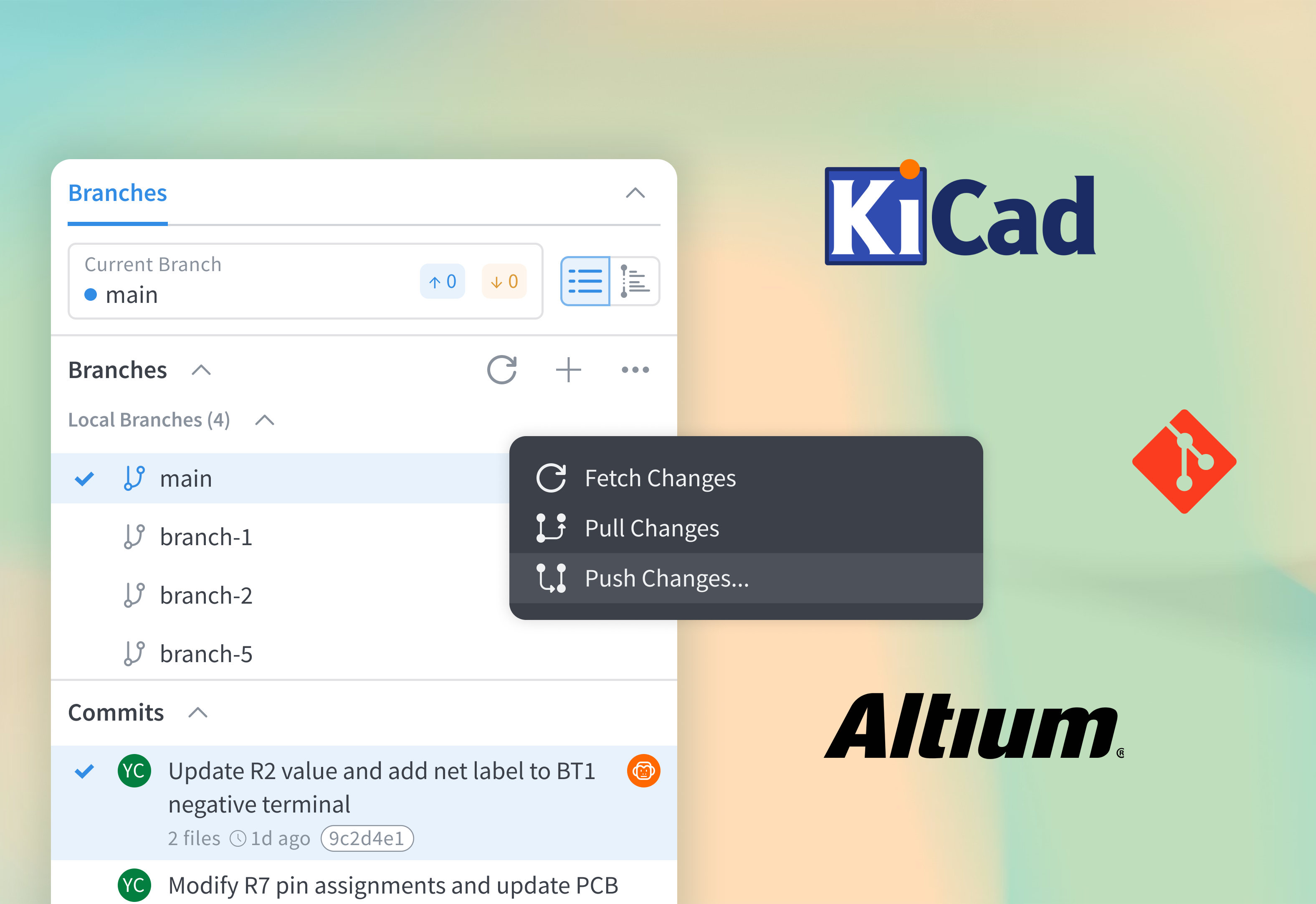 Circuitly connecting KiCad and Altium via Git